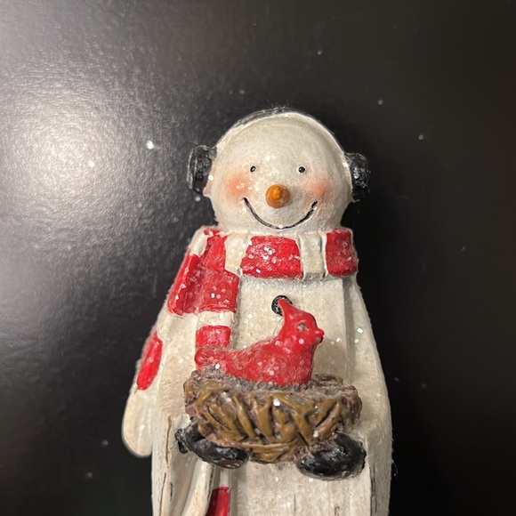 Melrose Rustic Wooden Snowman Figurine - Picture 3 of 8